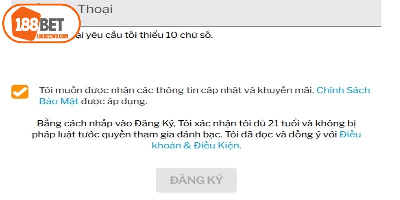 Khuyến Mãi 188BET Cho Người Dùng Mới Và Gamer Lâu Năm 17 Lưu ý quan trọng giúp đăng ký 188BET không lỗi